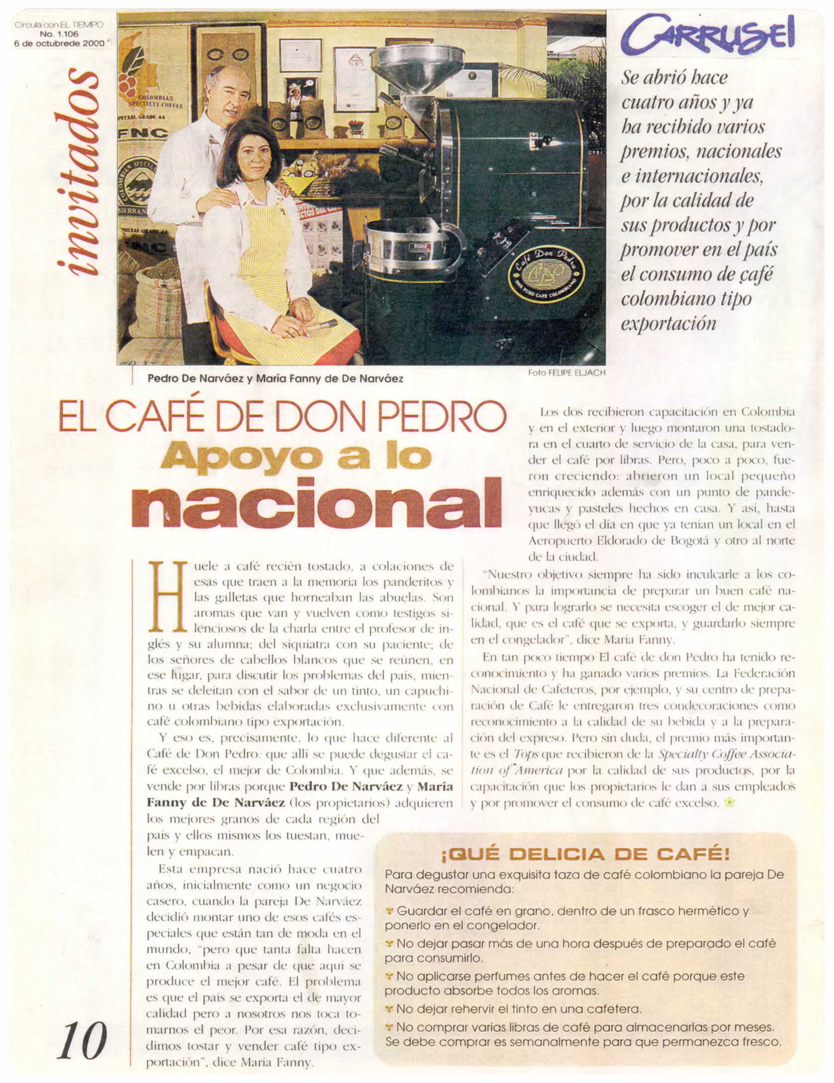 Reconocimiento Café Don Pedro
